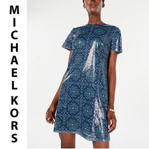 MICHAEL Kors Majorelle Medallion Sequin Dress